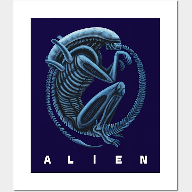 Xenomorph In Stasis (scale: 68%) Wall Art by SPACE ART & NATURE SHIRTS 